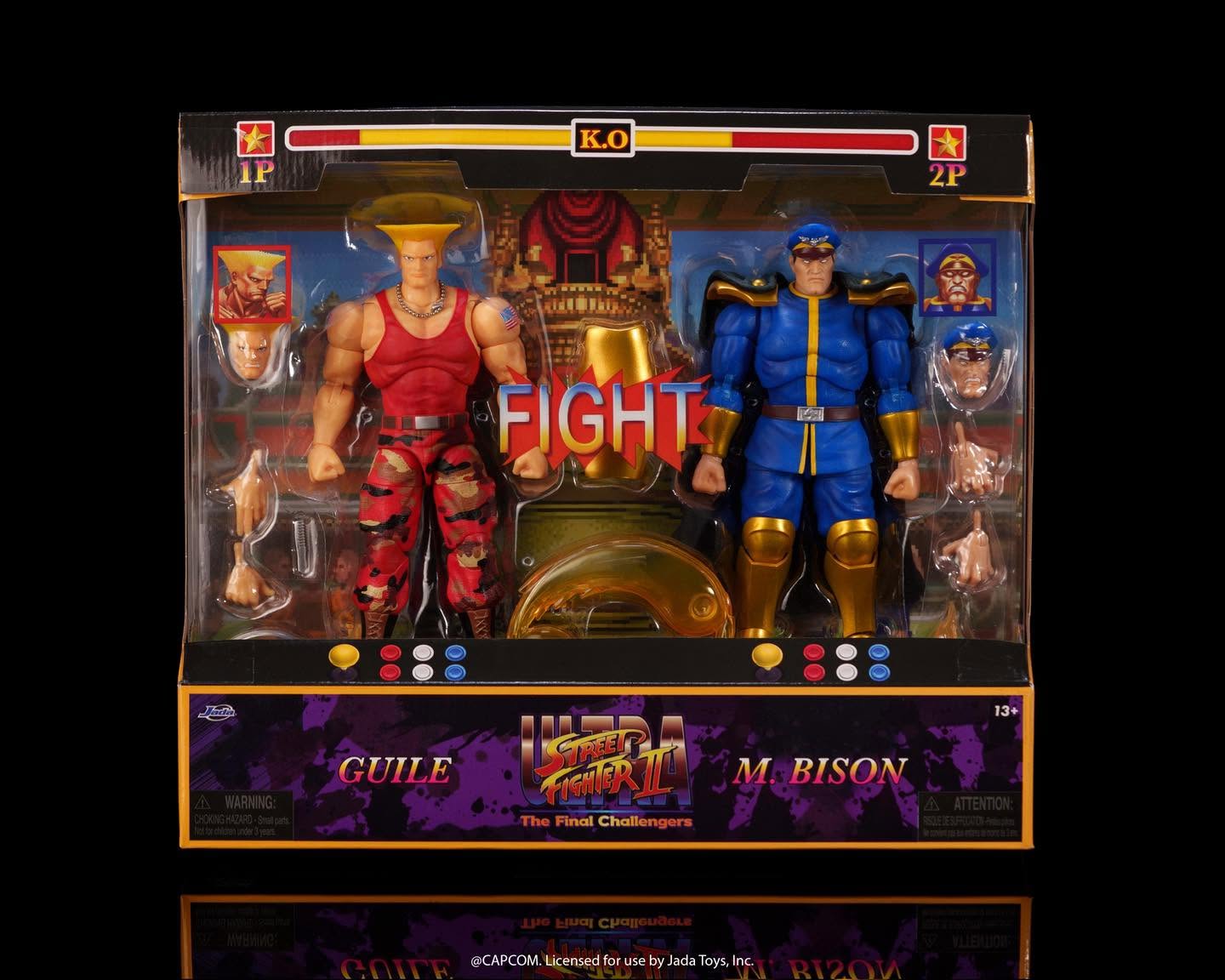 JADA TOYS GUILE vs. M. BISON WALMART COLLECTOR CON 2-PACK