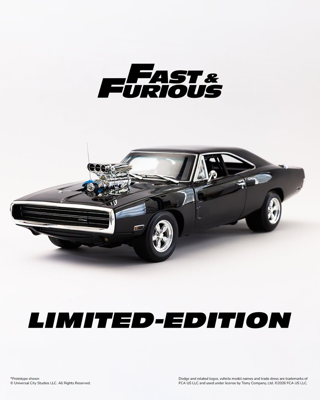 (PRICE NOT FINAL) TOMY+ Dom Toretto's Charger from Fast & Furious 1:10 Scale 